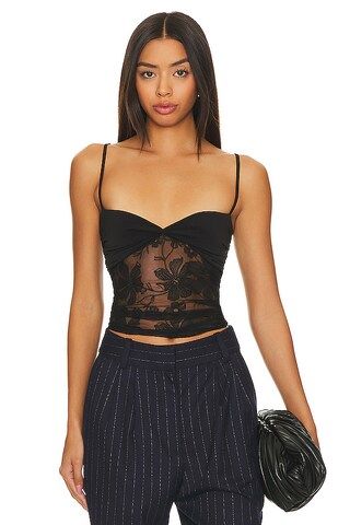 Musier Paris Lalou Top With Lace in Black from Revolve.com | Revolve Clothing (Global)