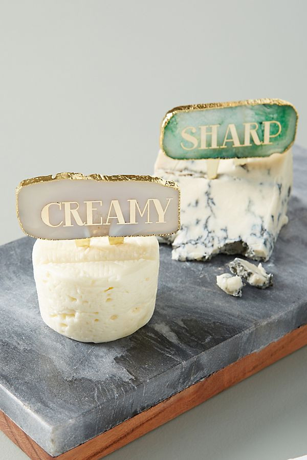 Agate Cheese Markers, Set of 4 | Anthropologie (US)