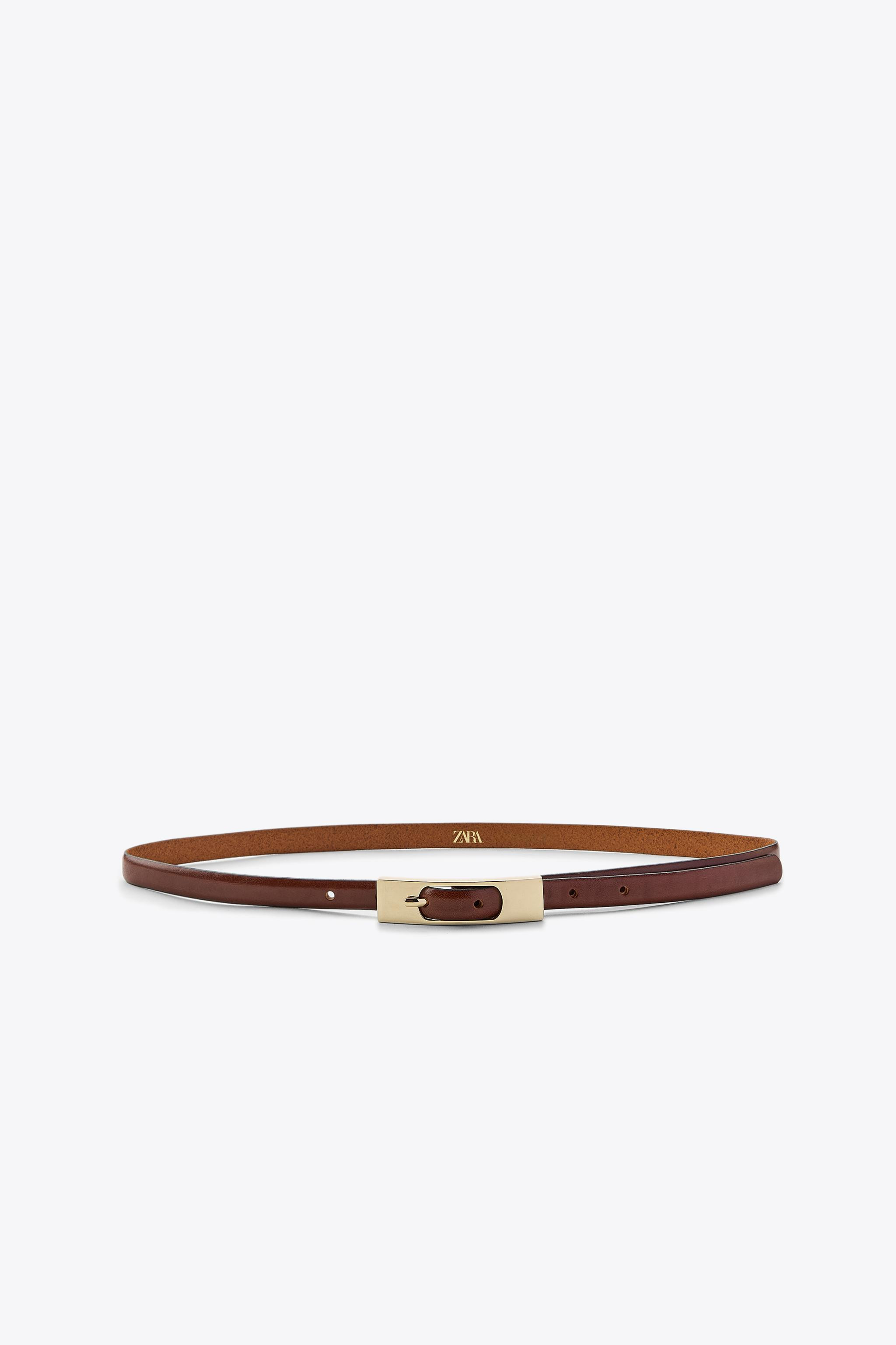 THIN BELT WITH RECTANGULAR BUCKLE | Zara US