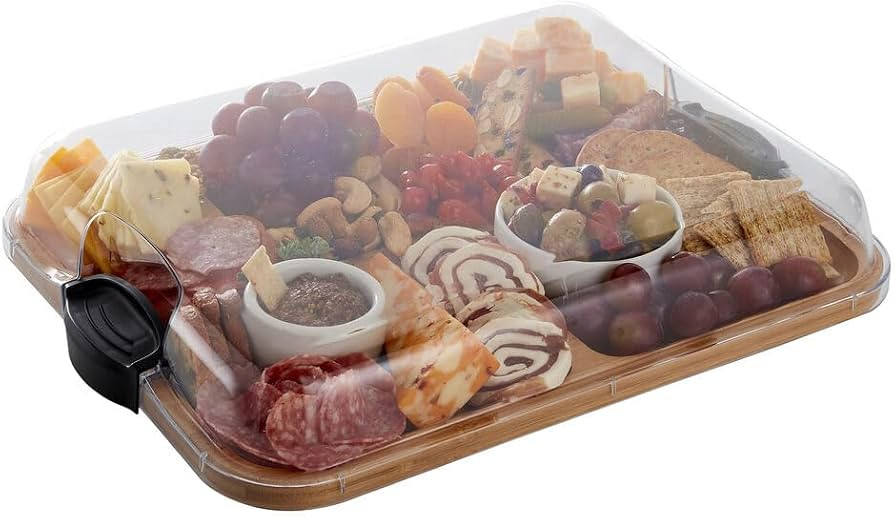 Farberware Build-A-Board 11 x 14 Inch Bamboo Cutting Board with Lid | Amazon (US)