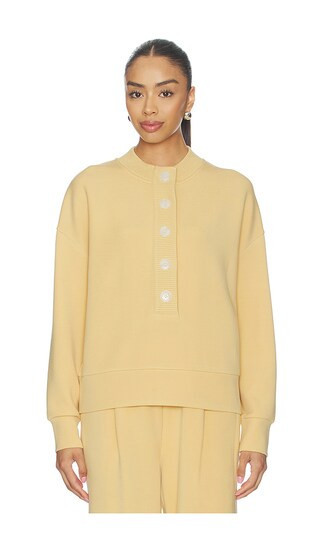 Varley Reena Button Front Sweater in Yellow. - size S | Revolve Clothing (Global)
