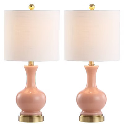 (Set of 2) 22" Cox Metal/Glass LED Table Lamp - JONATHAN Y | Target
