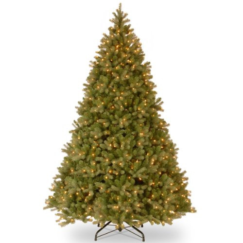 National Tree Company 10 ft Pre-Lit Downswept Douglas Fir Artificial Christmas Tree, 1,000 LED Lights, 3,933 Tips, Foot Pedal, 10 Light Functions, Includes Stand, Green | Amazon (US)