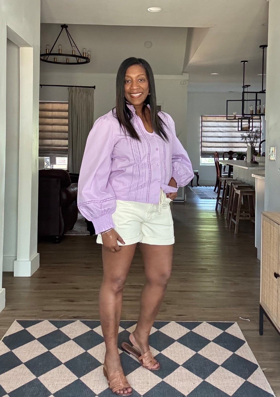 Lavender lilac top and cream shorts  

Use Promo Code “DEIDRASAVE30”

#LTKgrwm #LTKOver40 #LTKootd