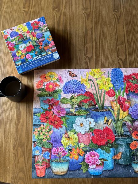 Spent the morning finishing this puzzle while we were at the cabin 💐☕️☀️

#LTKfindsunder50 #LTKtravel