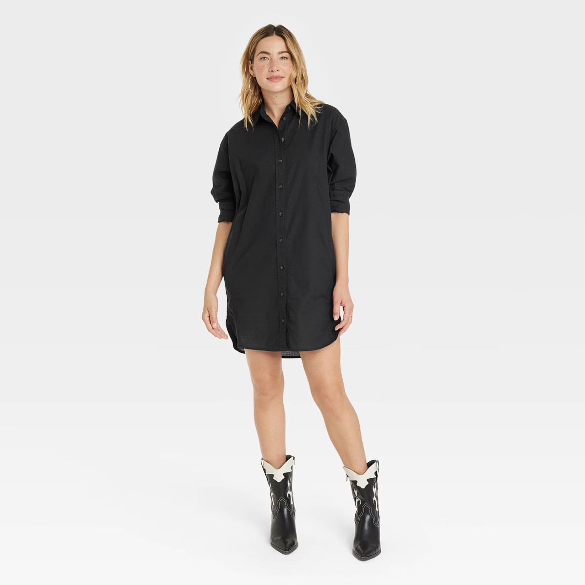 Women's Long Sleeve Mini Shirtdress - Universal Thread™ | Target