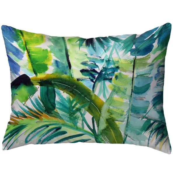 Saulsberry Jungle Greens No Cord Indoor/Outdoor Lumbar Pillow | Wayfair North America