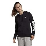 adidas Women's Essentials Single Jersey 3-Stripes Full-Zip Hoodie | Amazon (US)