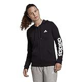 adidas Women's Essentials Single Jersey 3-Stripes Full-Zip Hoodie | Amazon (US)