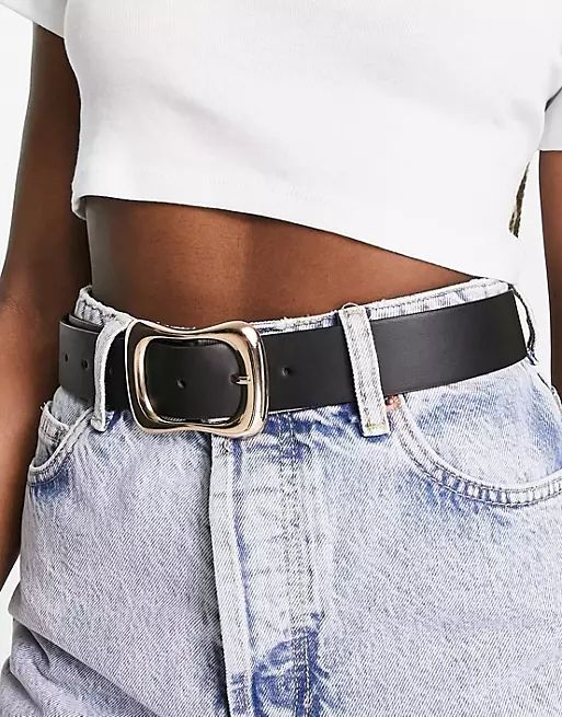 ASOS DESIGN waist and hip jeans belt with bevelled square buckle | ASOS (Global)