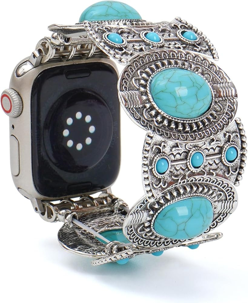 Beaded Bracelet Compatible with Apple Watch Band 38mm/40mm/41mm Women Men, Fashion Handmade Elast... | Amazon (US)