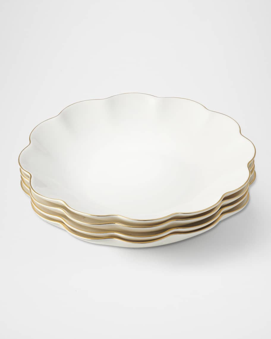 AERIN Scalloped Appetizer Plates, Set of 4 | Neiman Marcus