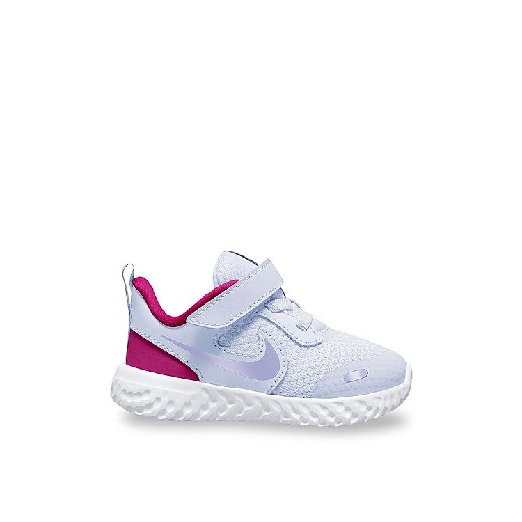 Nike Revolution 5 Sneaker - Kids' - Girl's - Grey/Pink - Size 7 Toddler - Lace-Up | DSW