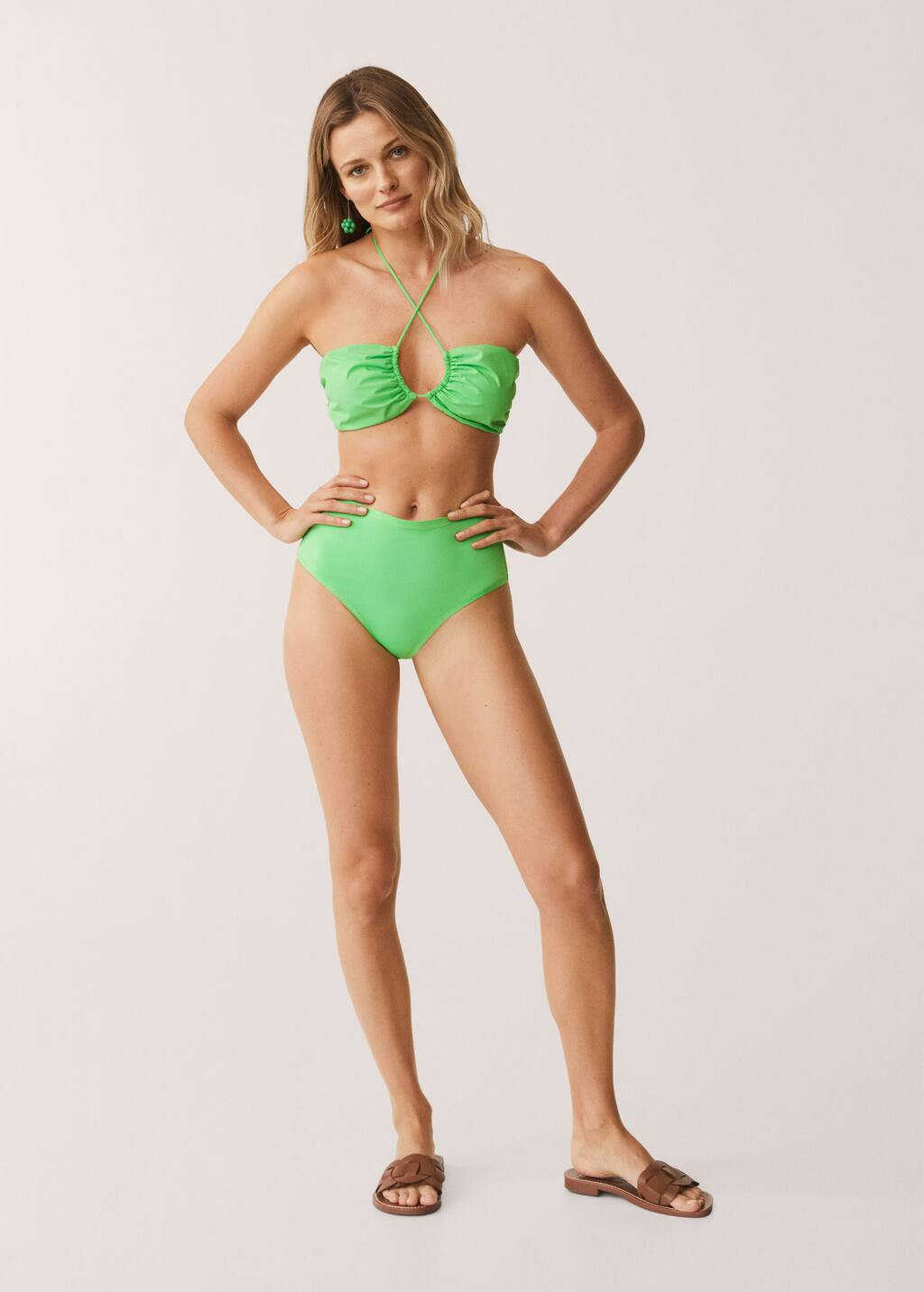 Draped bikini top | MANGO (US)
