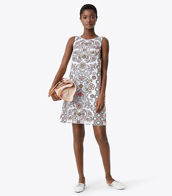 Tory Burch Hicks Garden Party Mini Dress Cover Up Shift Floral Summer Size L | eBay US