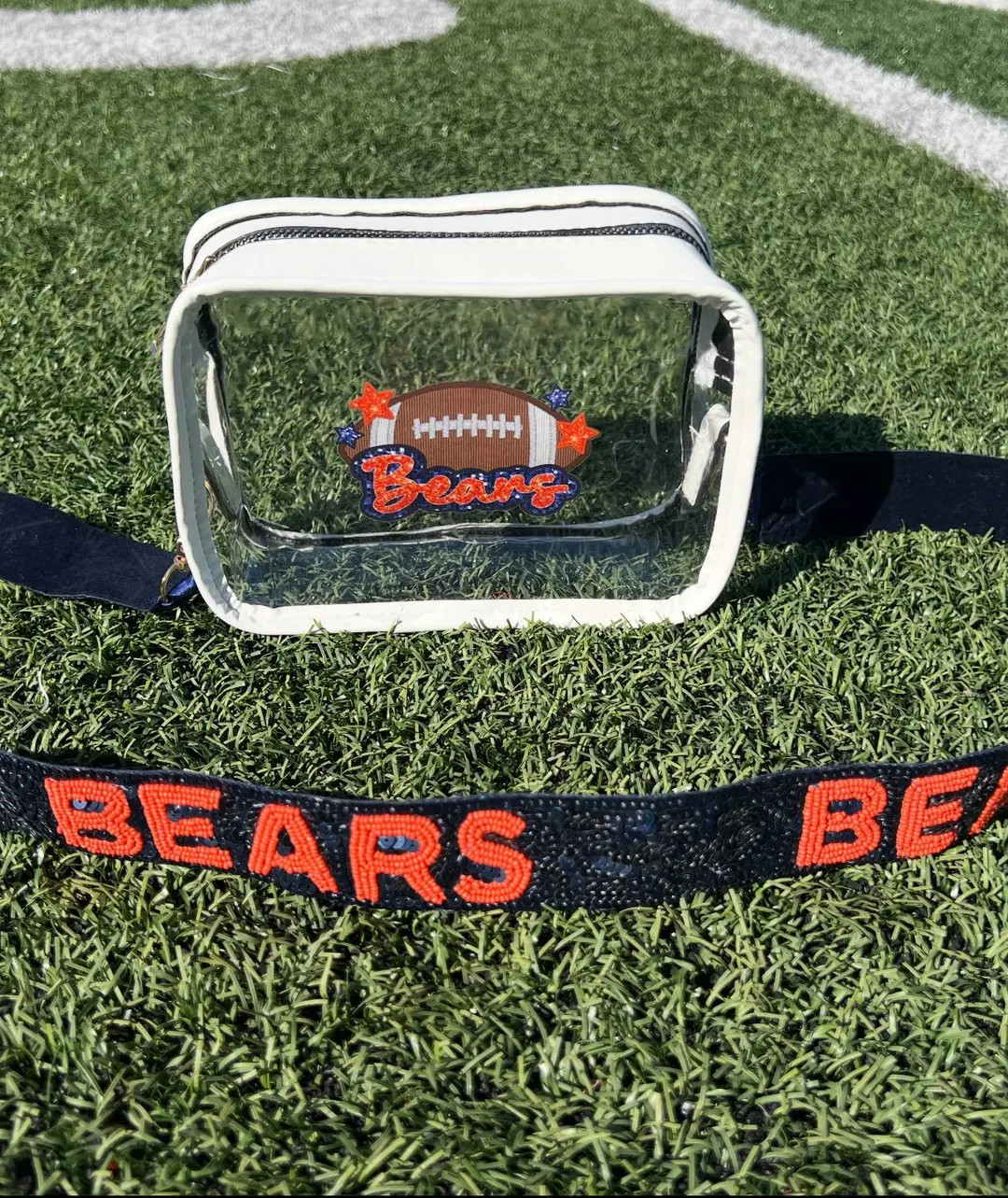 Chicago Bears NFL Stadium Approved Clear Crossbody Bag - Transparent Football Purse for Games - E... | Etsy (US)
