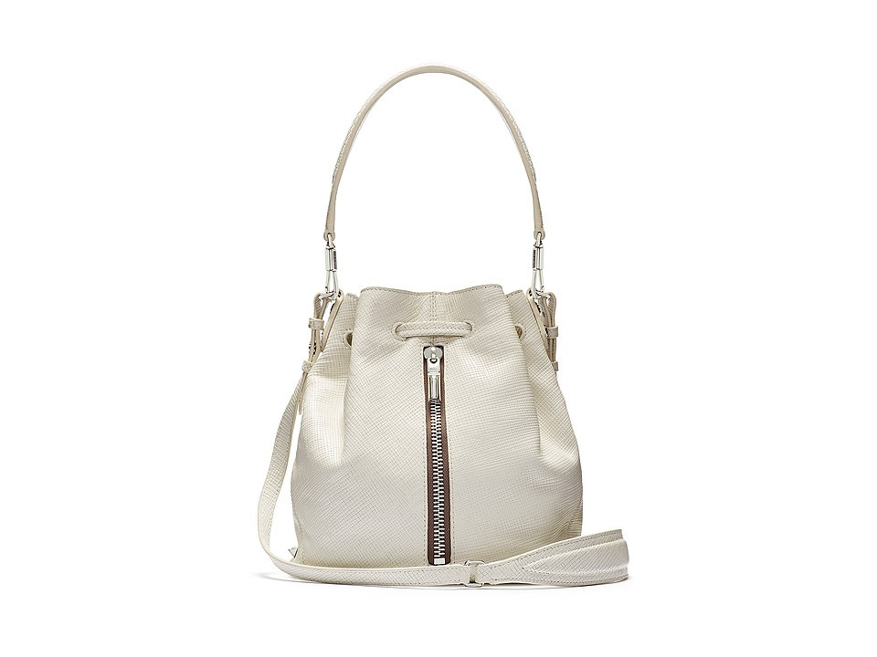 Elizabeth and James Cynnie Mini Bucket Bag (White) Cross Body Handbags | Zappos