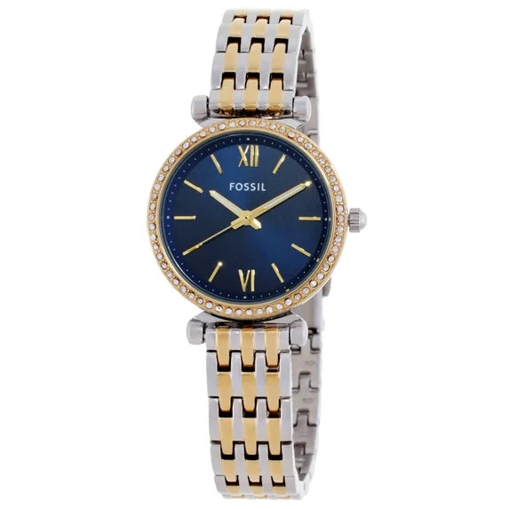 Fossil Carlie Quartz Crystal Blue Dial Ladies Watch ES5438 | Walmart (US)