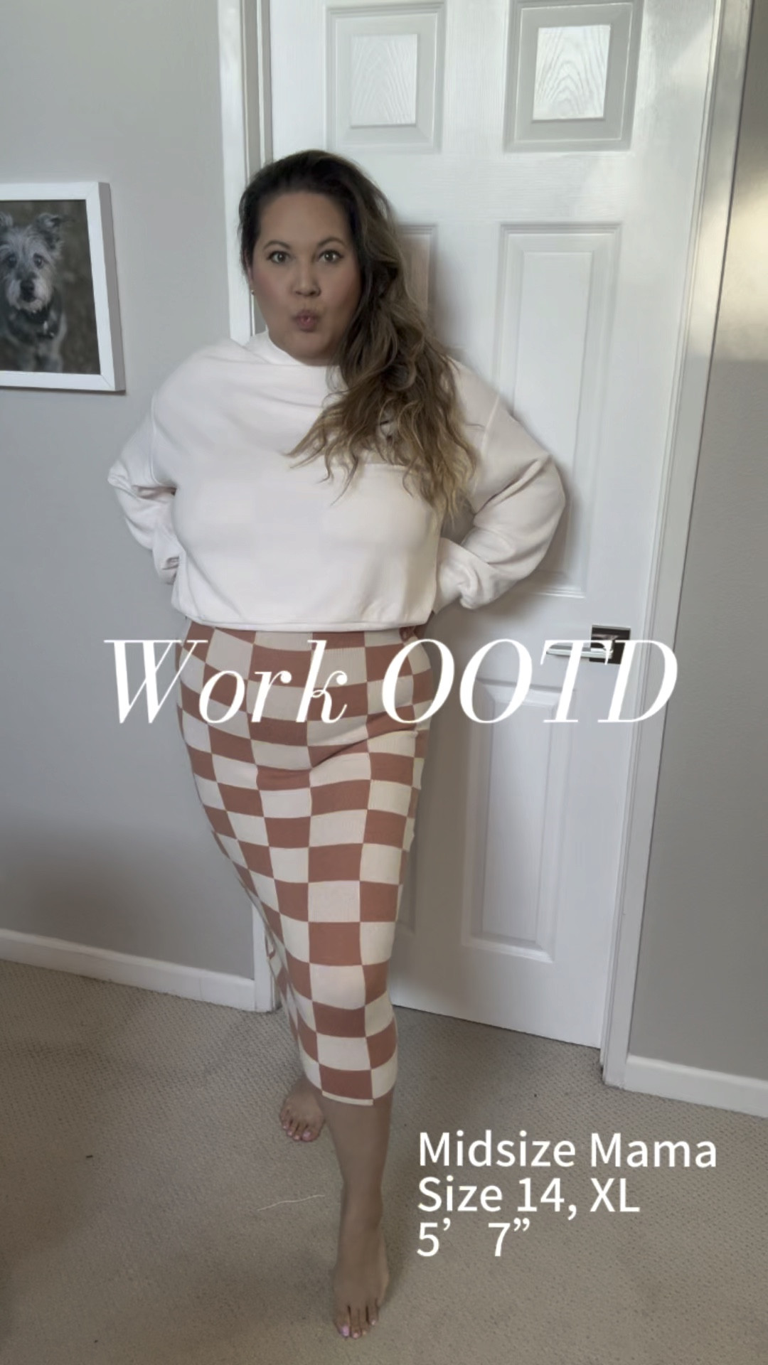 Another Monday OOTD. 
I wore this dress while pregnant and I still love it postpartum!

#LTKmidsize #LTKVideo #LTKworkwear