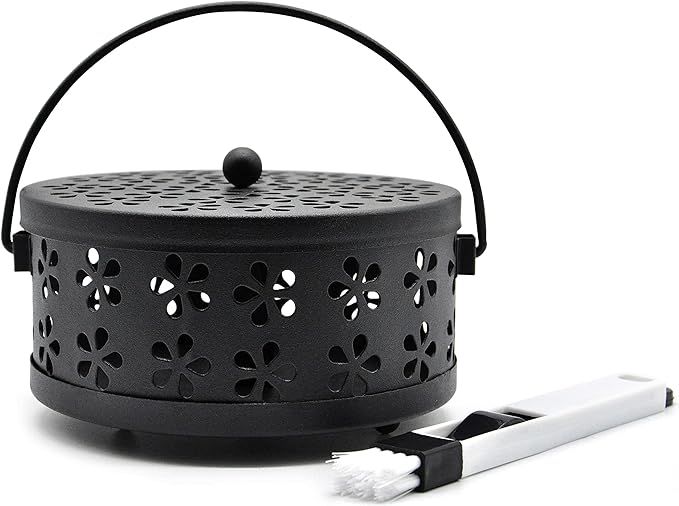 Mosquito Coil Holder Classical Design Portable Metal Incense Holder Black | Amazon (US)