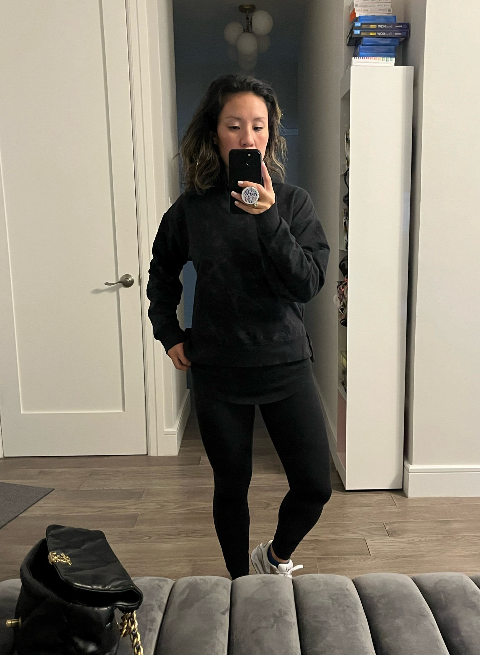 Pick-up/Drop-off outfit or workout outfit? How about both? All black everything. Sweatshirt is from target and has a subtle pattern on it. GREAT for hiding stains

#LTKkids #LTKfamily #LTKunder50