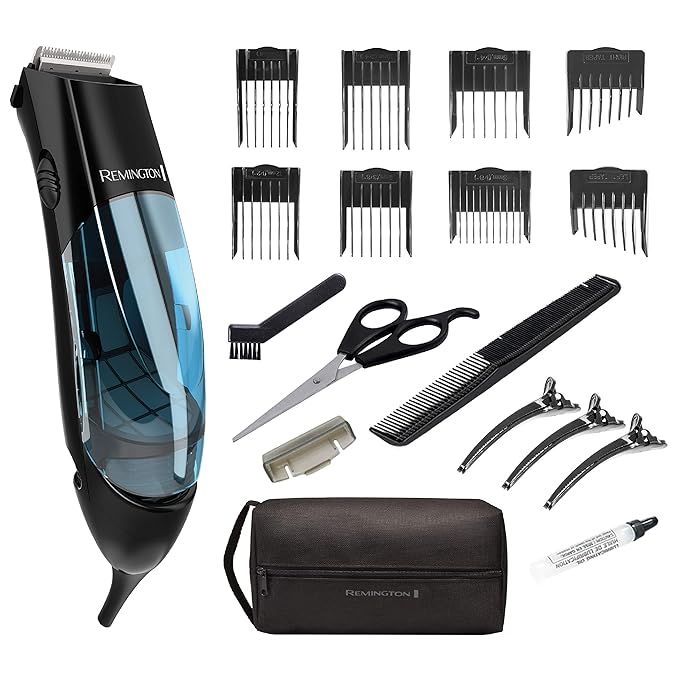 Remington Vacuum Haircut Kit, Vacuum Beard Trimmer, Hair Clippers for Men with Removable Hair Cha... | Amazon (US)