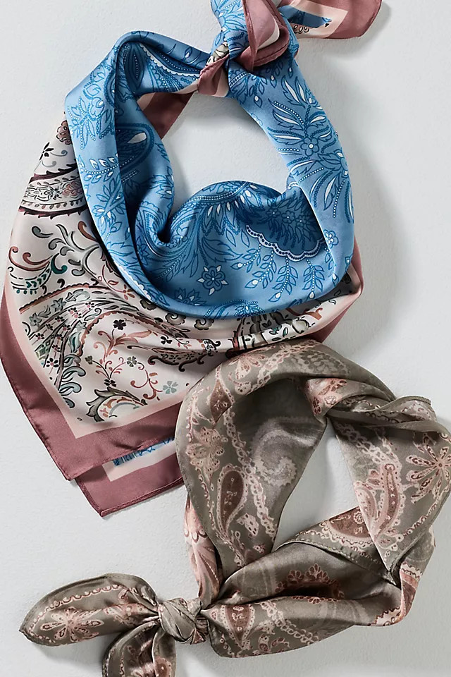 Satin Hair Scarves, Set of 2 | Anthropologie (US)