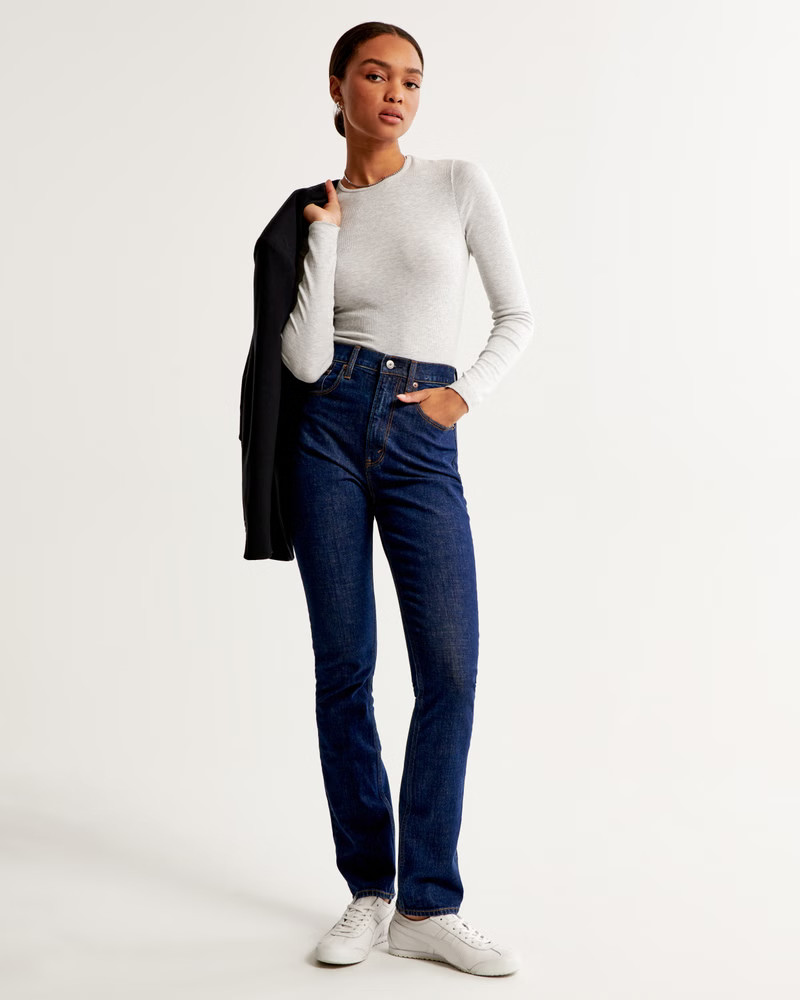 Ultra High Rise 90s Slim Straight Jean | Abercrombie & Fitch (US)