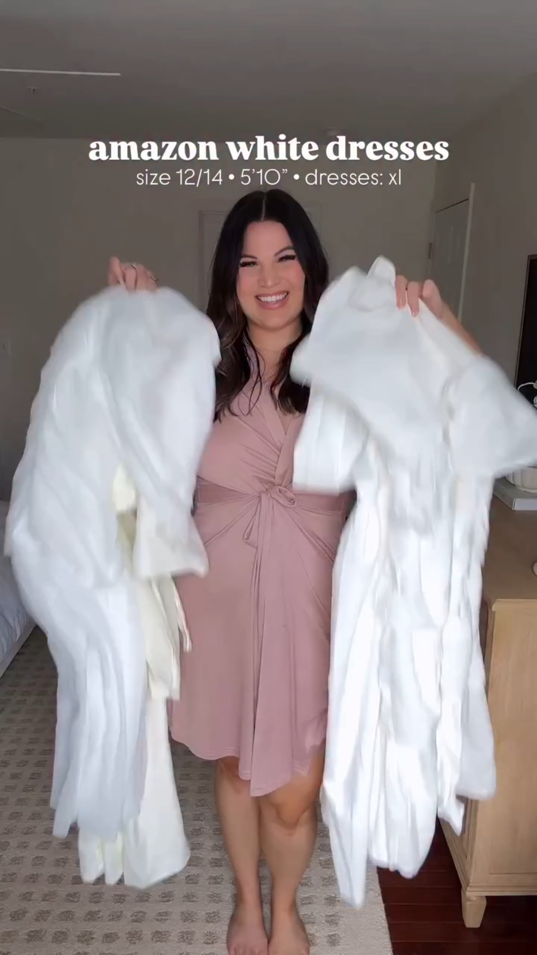 White Dresses all from amazon!
Had some requests to show more bridal dresses so here are 5 options I found on amazon! The first two I was thinking for a bachelorette whereas the last three for a bridal shower (or even graduation) but all of the options come in other color options! 

All in a size xl (xl for the bodysuit + skirt too).

// Amazon fashion, bridal dresses, bridal outfits, midsize fashion 

#LTKWedding #LTKWatchNow #LTKMidsize