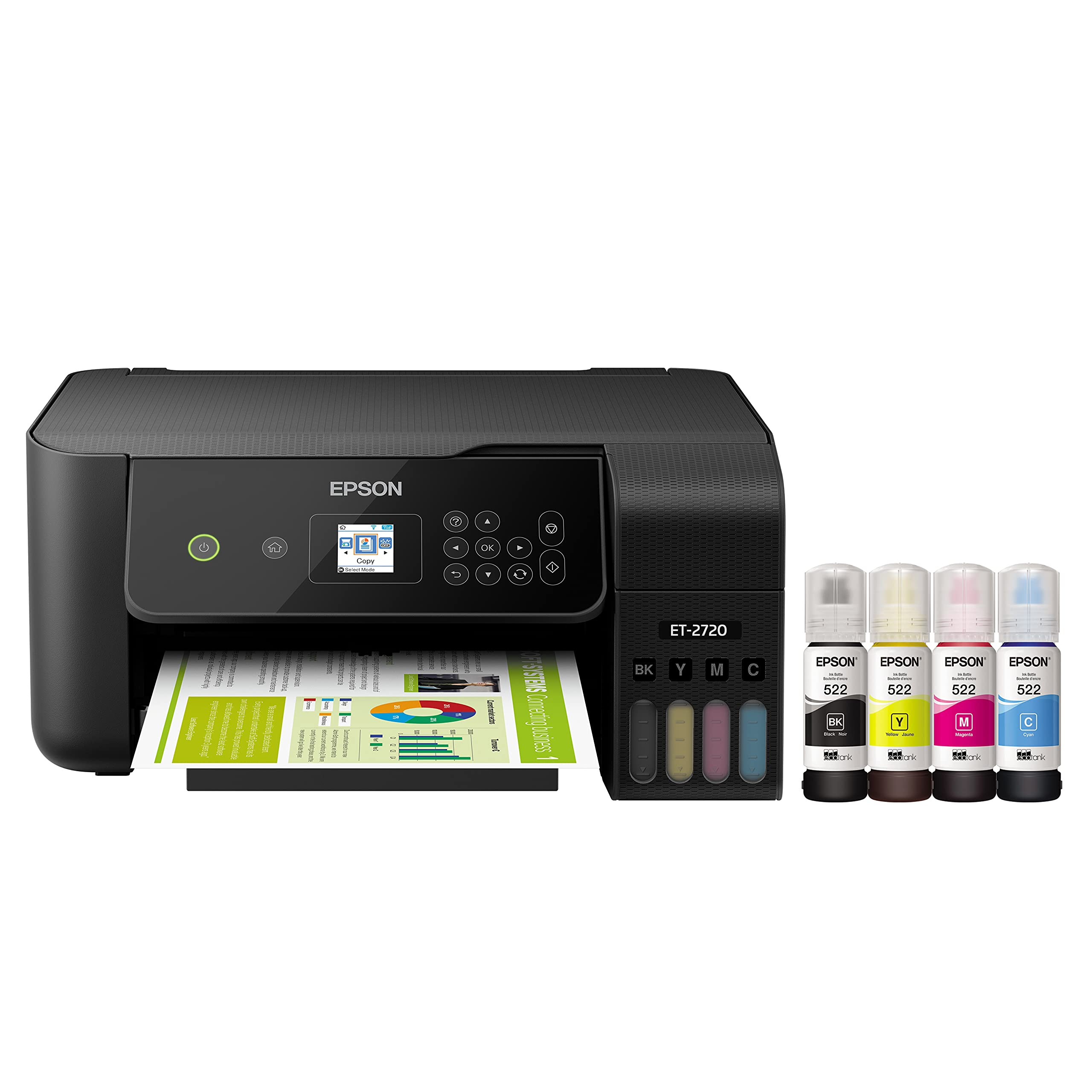 Amazon.com: Epson EcoTank ET-2720 Wireless Color All-in-One Supertank Printer with Scanner and Co... | Amazon (US)