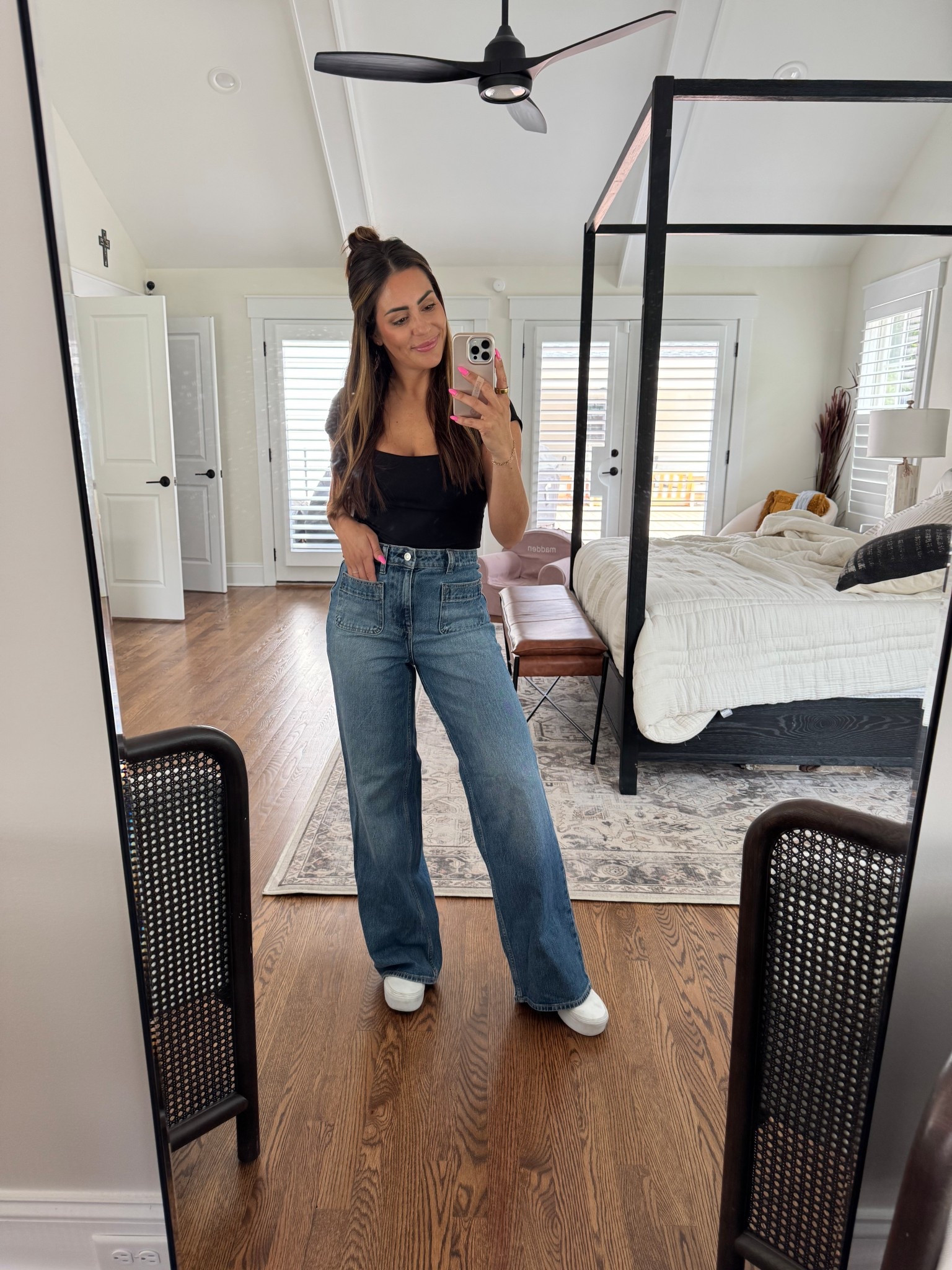 these jeans!!! 🤌🏼 I think my taller girls would LOVE! They’re a little long on me but the quality for under $30 is #worthit! I’m 5’3” for reference!