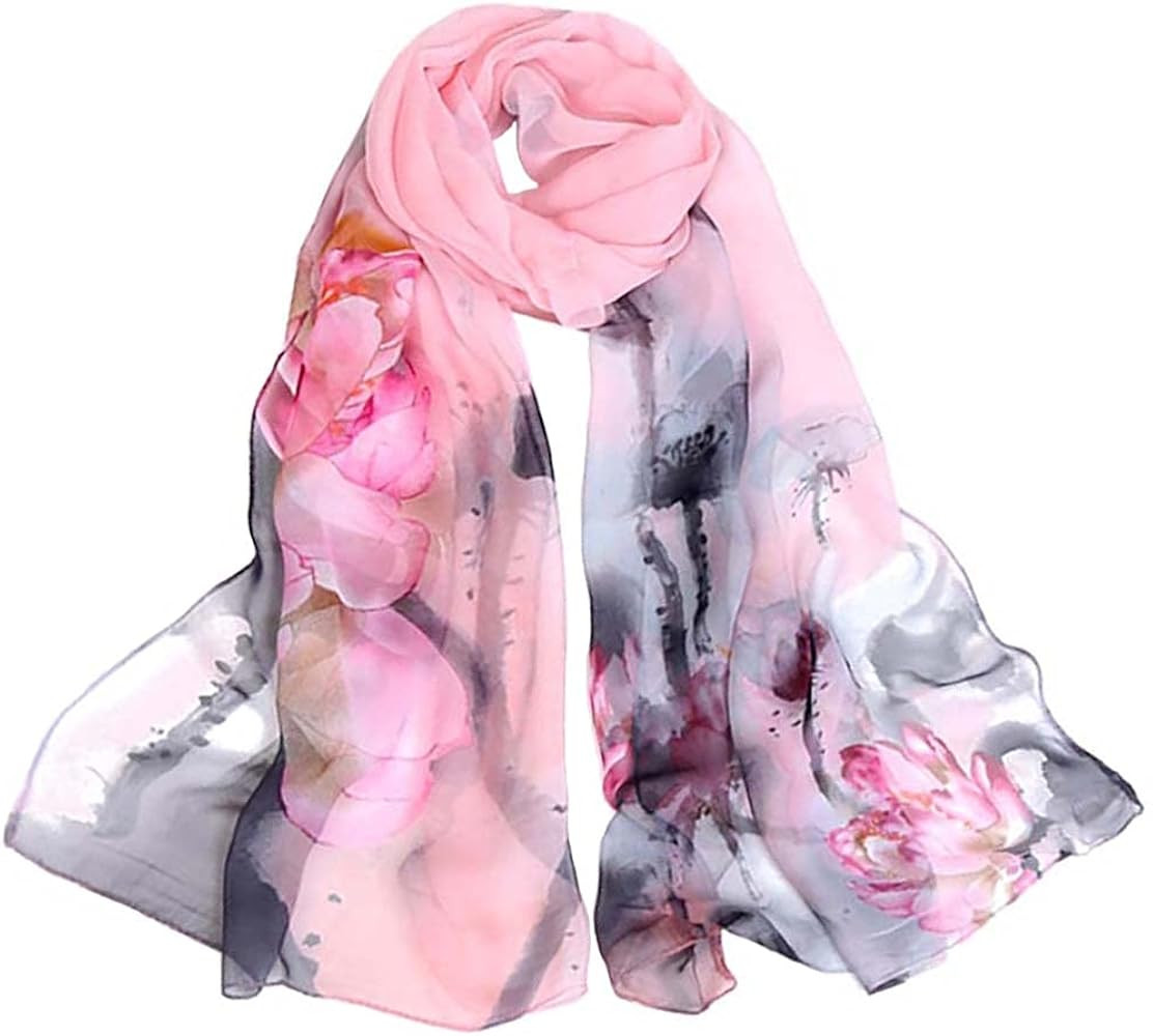 Acotavie Scarfs for Women Lightweight Print Floral Pattern Scarf Fashion Scarves Sunscreen Wraps ... | Amazon (US)