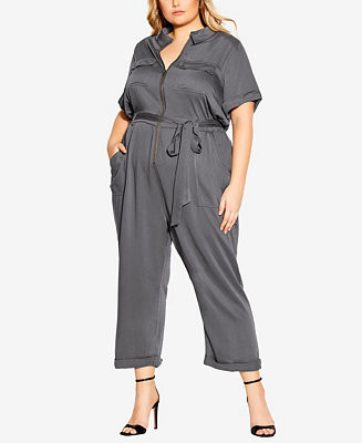 City Chic Plus Size Boiler Suit Jumpsuit & Reviews - Pants & Capris - Plus Sizes - Macy's | Macys (US)