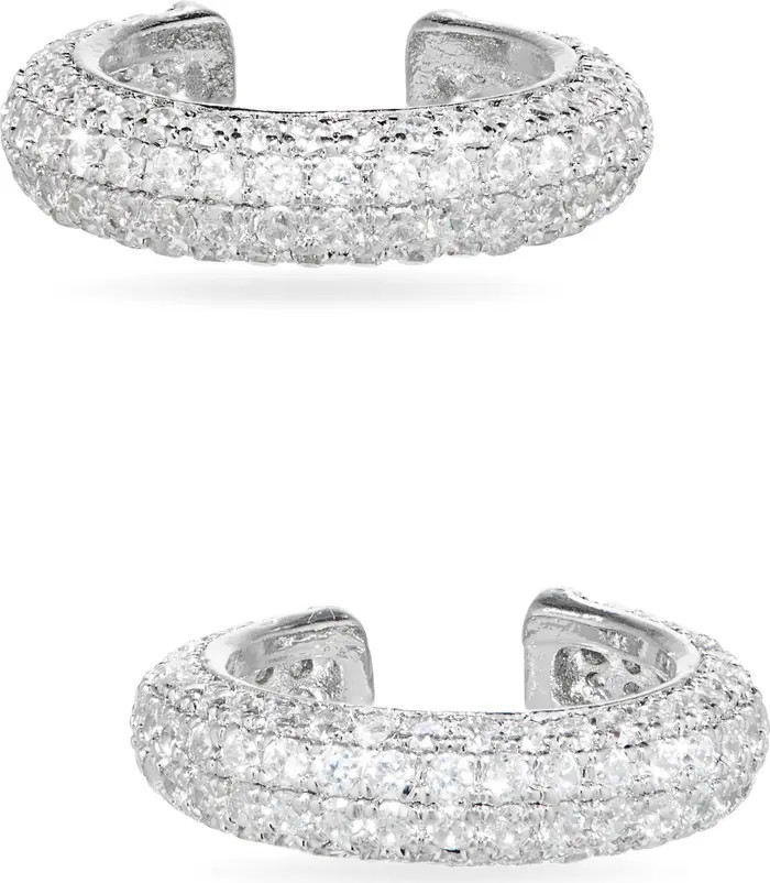 Shashi Micro Crystal Pavé Set of 2 Ear Cuffs | Nordstrom | Nordstrom