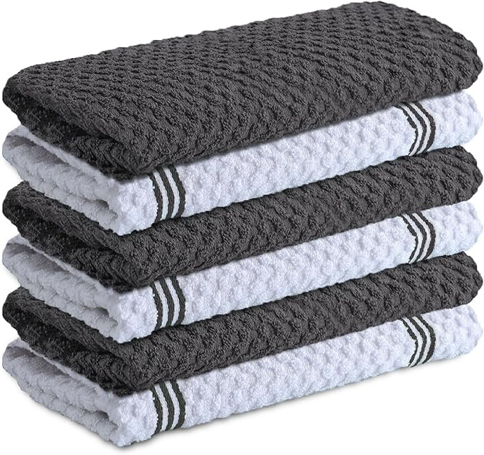 Infinitee Xclusives 100% Cotton Kitchen Towels - 15x25 Inch Ultra Soft Tea Towel, Super Absorbent... | Amazon (US)