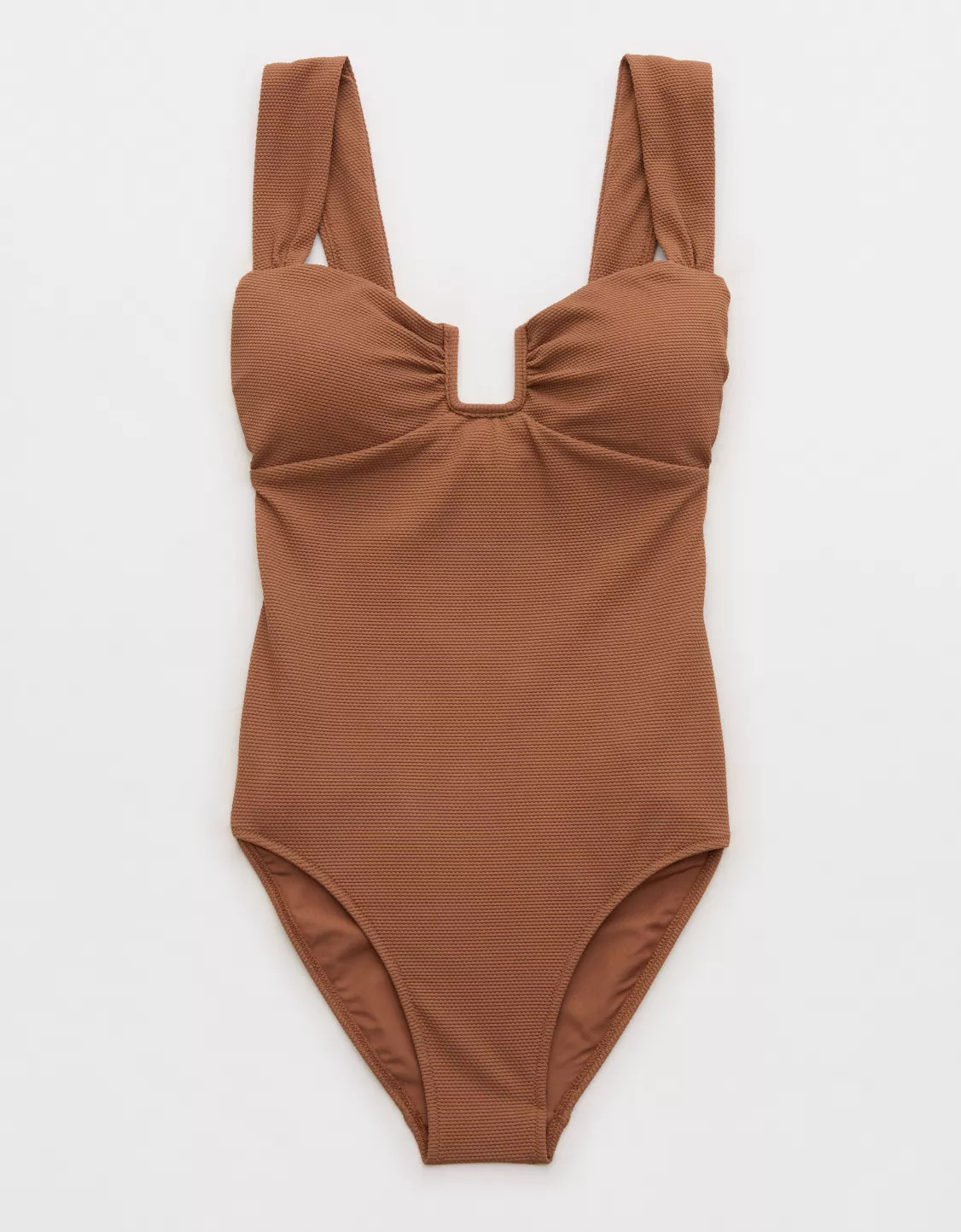 Aerie Pique Full Coverage One Piece Swimsuit | Aerie