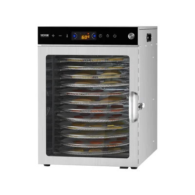 Rotary Food Dehydrator Machine, 12 Stainless Steel Trays, 800W Electric Food Dryer with Adjustable Temperature & 24-Hour Timer, Freeze Dryer for Jerky | Wayfair North America