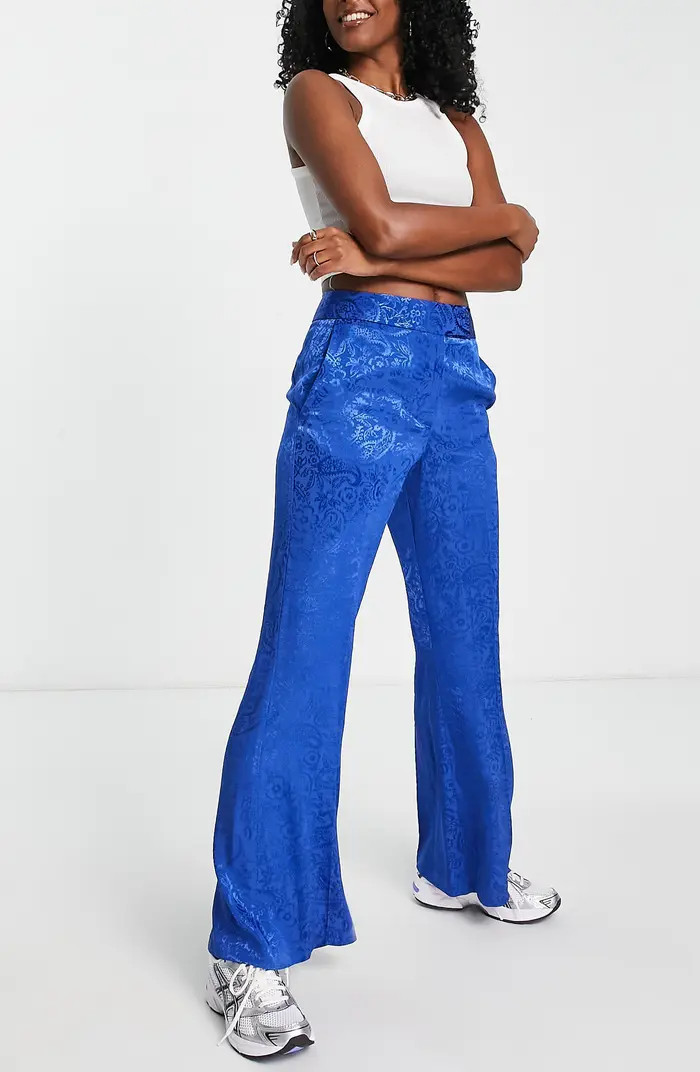 Topshop Paisley Jacquard Wide Leg Trousers | Nordstrom | Nordstrom