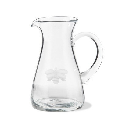 tagltd Etched Bee Glass Pitcher 32oz Clear Beverage Server for Summer Hand Wash Only 8.2in H x 4.75in Dia | Target