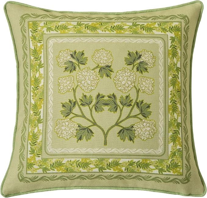 Floral Throw Pillow Covers, Sage Green Throw Pillows Euro Shams Decorative Accent Pillow 18x18 fo... | Amazon (US)