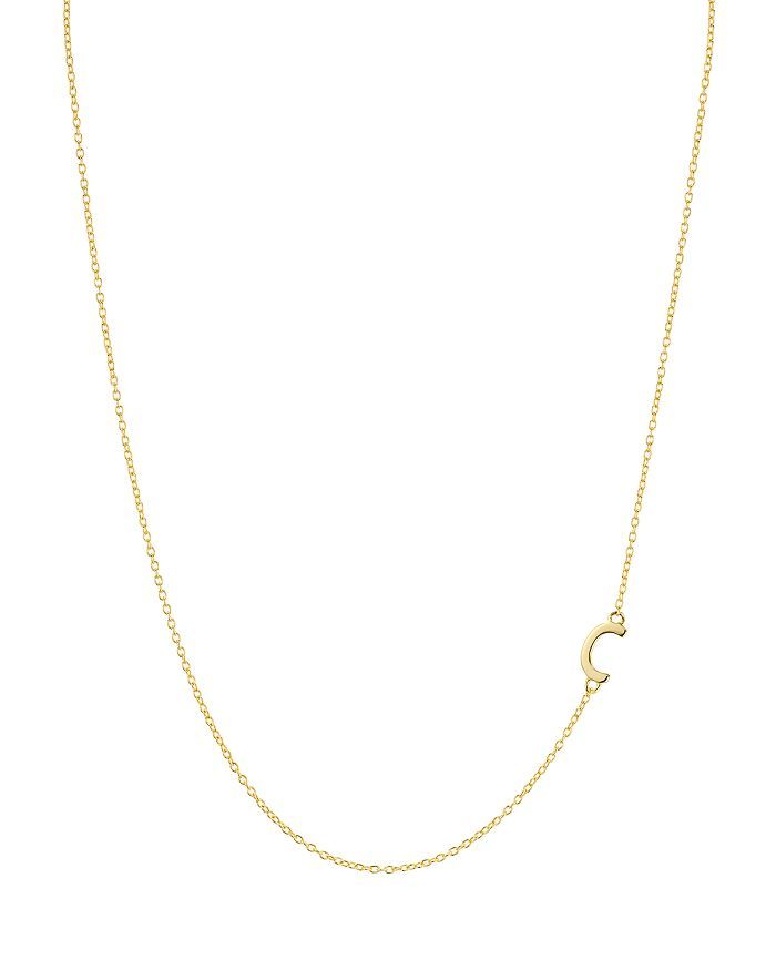 Asymmetrical Initial Necklace in 18K Gold-Plated Sterling Silver, 16" | Bloomingdale's (US)