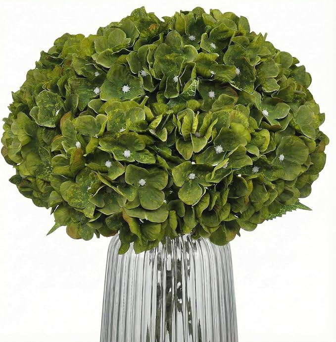 2Bouquets Artificial Fake Flowers Plants Silk Hydrangea Arrangements Wedding Bouquets Decorations... | Amazon (US)