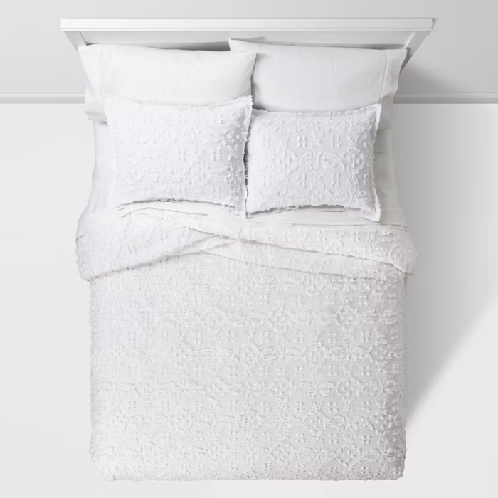 Clipped Chenille Duvet Cover & Sham Set - Threshold™ | Target