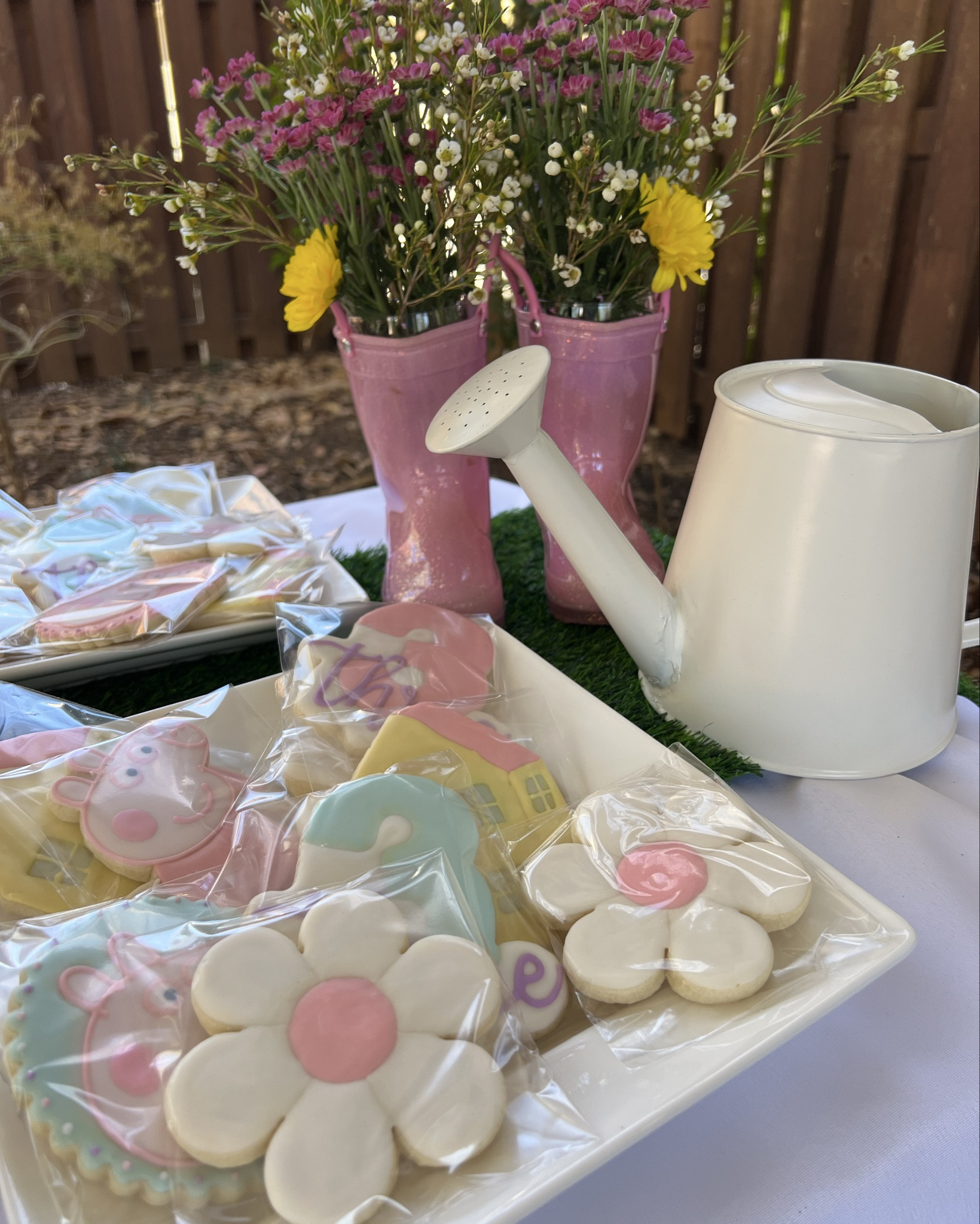 We threw my daughter’s third birthday party a couple of weeks ago, and it was SUCH a fun day!

Friends and family gathered in our backyard for a beautiful morning made complete with a bouncy house, parachute, fun on the playset my dad put together just in time for the celebration, and lots of Peppa Pig themed foods. I had so much fun putting the details together for her special day.

Every year I say we’re going to do pizzas at the playground next year. Then “next year” comes around, and I’m squeezing fresh watermelon juice for “Mummy Pig’s Mimosa Bar”… maybe NEXT year? 😂 

#thirdbirthdayparty #toddlerbirthday #peppapig #peppapigbirthday #birthdaypartyideas #birthdaypartytheme #toddlermom 

#LTKParties #LTKKids #LTKFamily