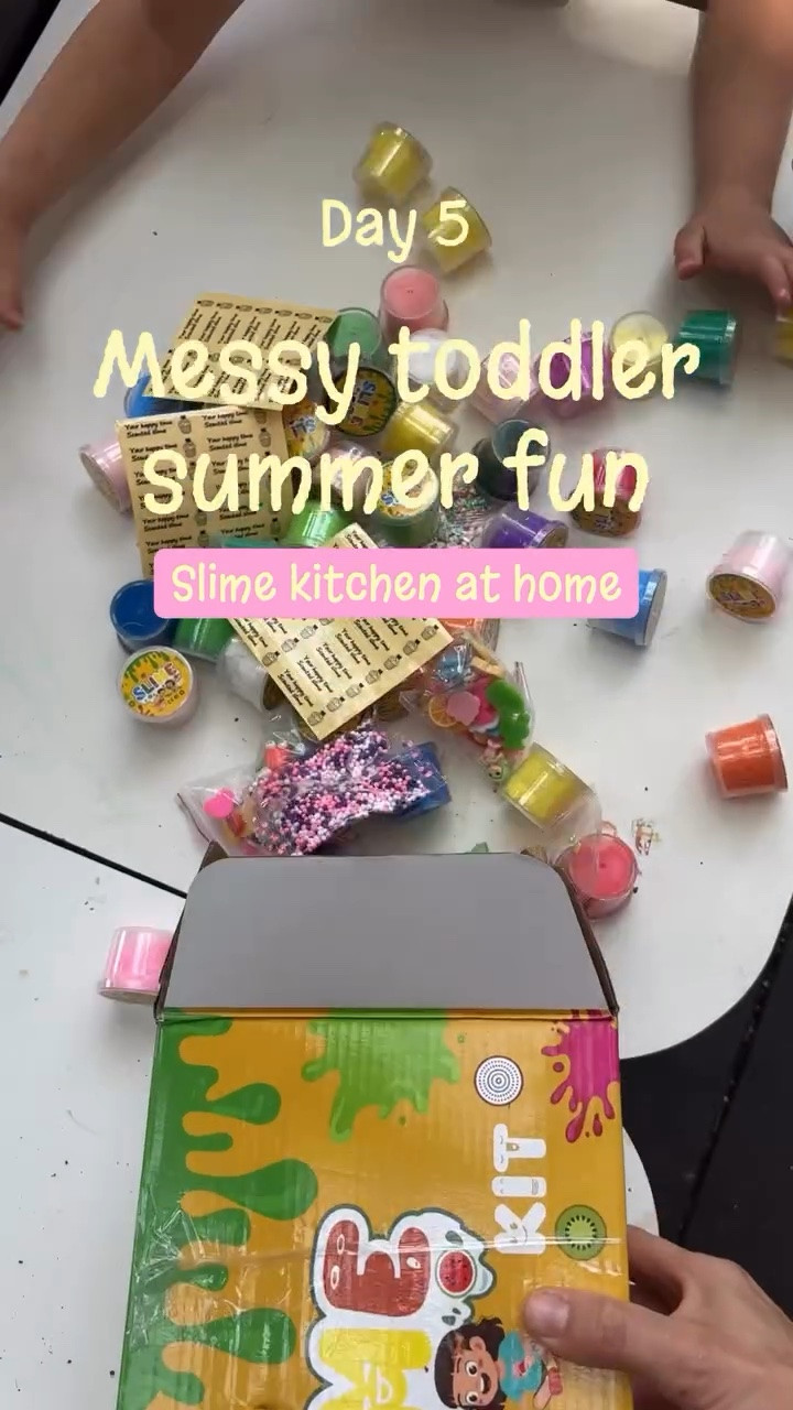 Day 5 of our Messy Summer Fun series ☀️🫧

Today’s adventure: SLIME.

Was it messy? Absolutely.
Was it worth it? Also absolutely.

There’s something so magical about watching little hands squish, stretch, poke, and create. Sensory play like this keeps my girls entertained for ages and sparks so much curiosity and imagination.

One more messy memory made this summer. 💛

Follow along for more toddler-friendly messy summer fun ideas!
#MessySummerFun #ToddlerActivities #SensoryPlay #MomLife #SummerWithKids