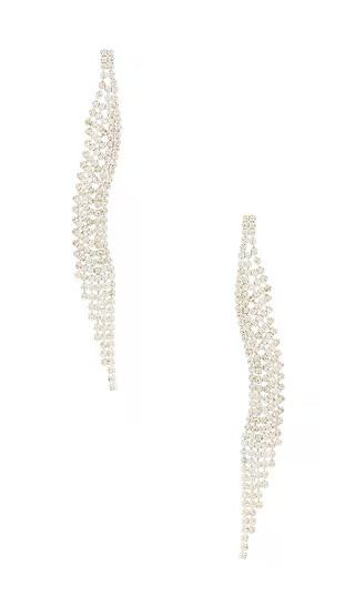 Curved Dangle Earring in Silver | Revolve Clothing (Global)