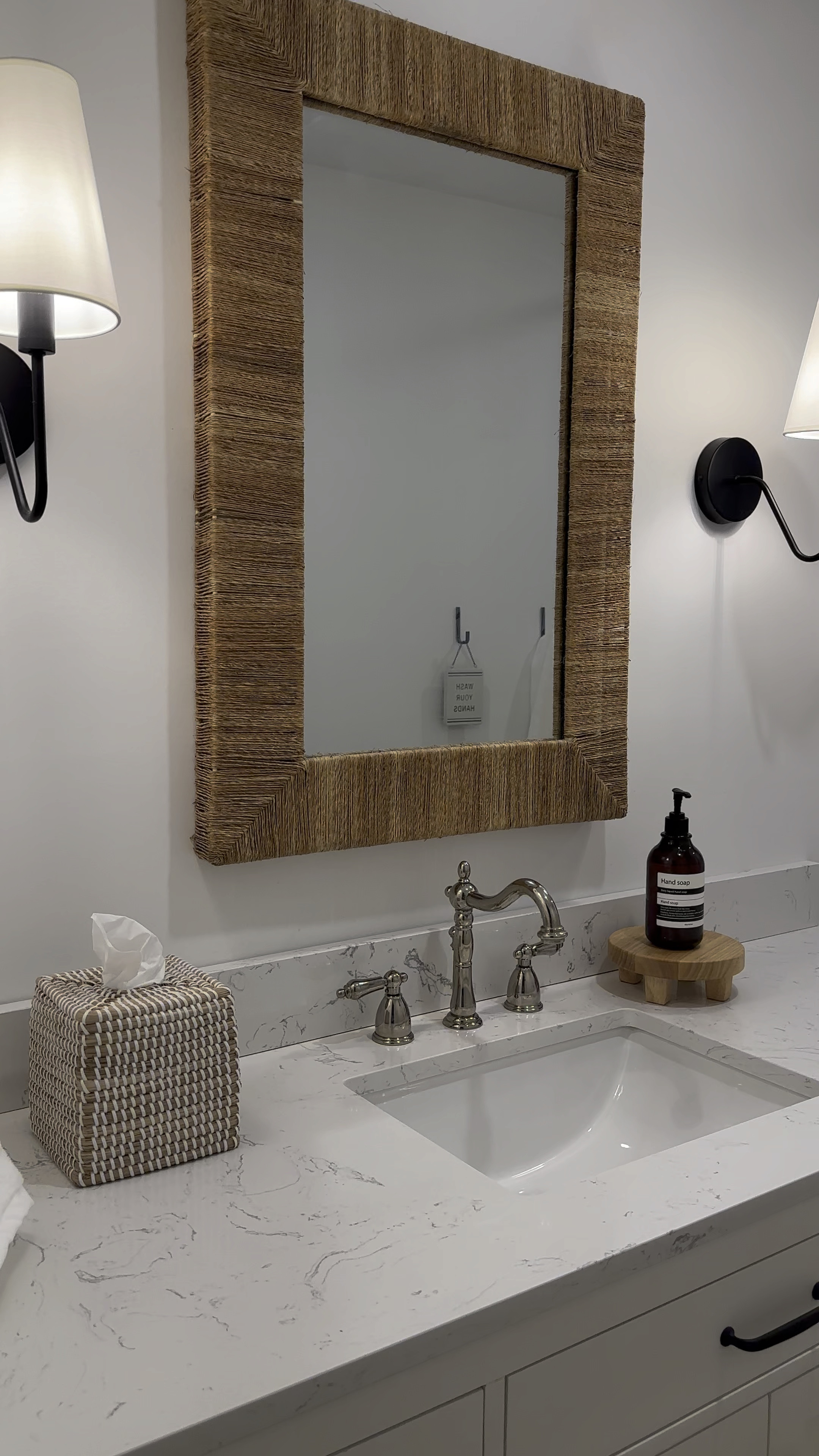 Bathroom upgrade! The perfect mix of white, wood, black & texture! Shop these budget friendly finds! 

#LTKSaleAlert #LTKSummerSales #LTKHome