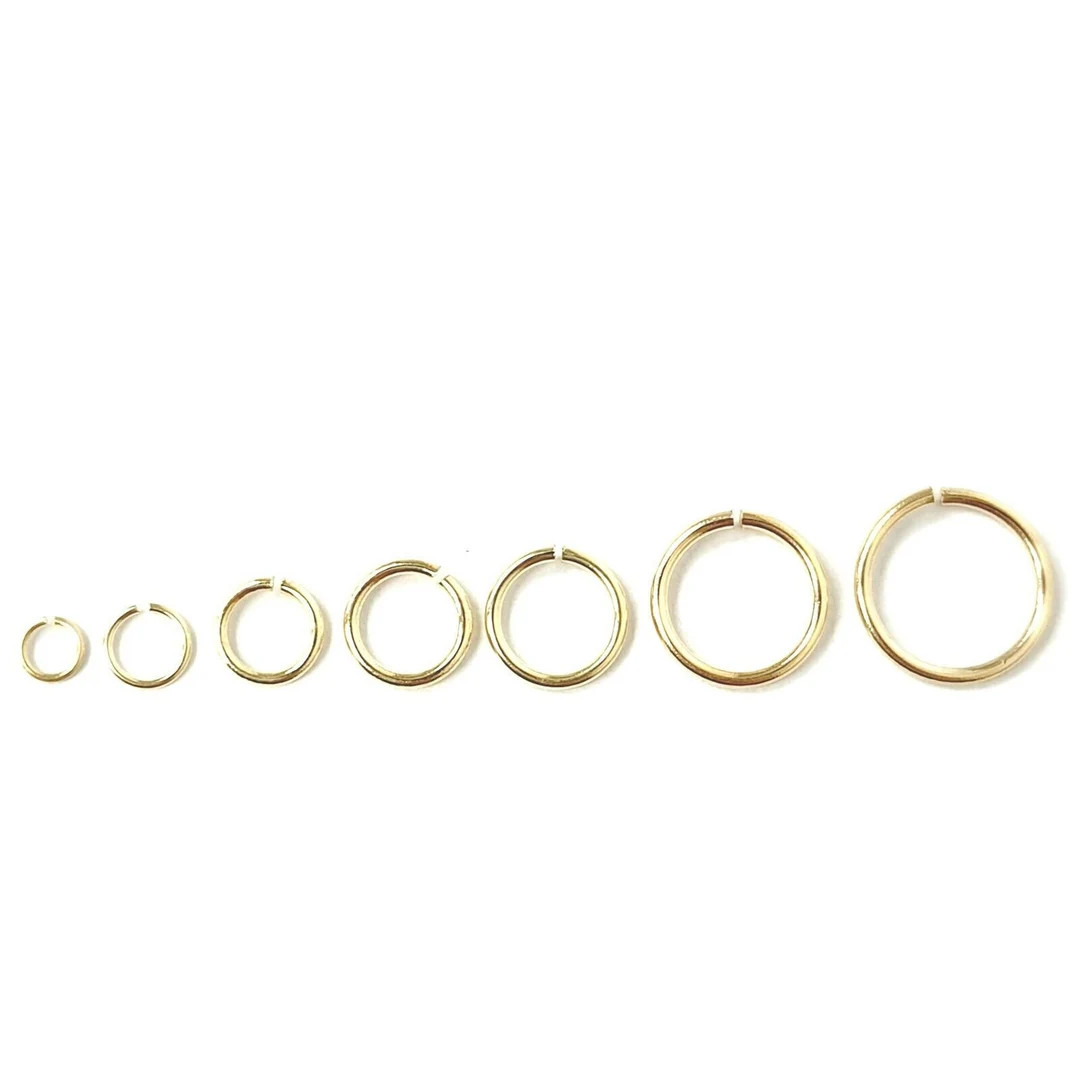 9K Solid Gold Jump Rings: Yellow Gold O Ring, Jewelry Making (3-9mm) | Etsy (US)