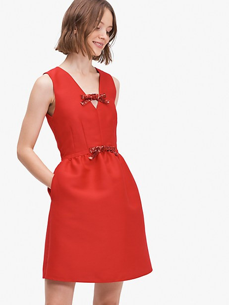 sequin-bow mikado dress | Kate Spade (US)