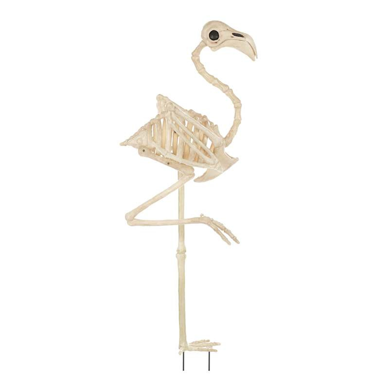 Skeleton Flamingo Yardstake, 34" | At Home
